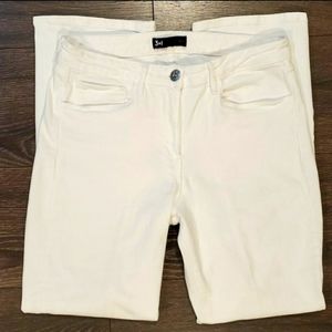 ❤️ 3x1 NYC HIGH RISE SLPIT HEM WHITE ANKLE FLARE JEANS, 8 (29)